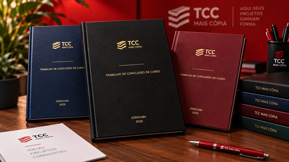 Trabalhos acadêmicos com acabamento em capa dura